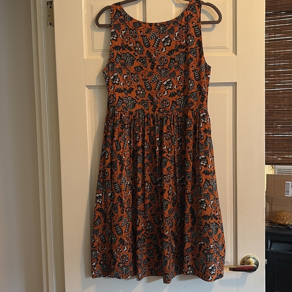 Rare Halloween 100% Silk Marc by Marc Jacobs Dress with Bat/Autumn Print - Picture 5 of 10